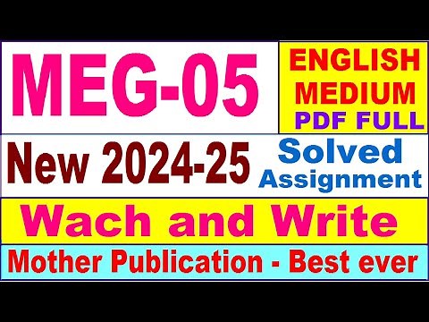 MEG 05 solved assignment 2024-25 || meg 05 solved assignment 2025 || meg5 2024-25