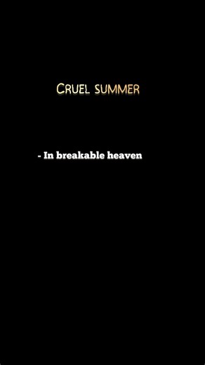 Cruel Summer - Taylor Swift [ Lyrics ]