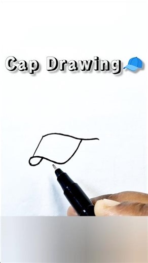 Super easy cap drawing ever 😱🤩🧢 #shorts