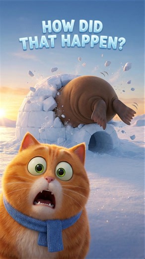 My Cat Built an Igloo... Then THIS Happened! 😱❄️ #shorts