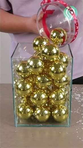 Festive Christmas Glass Box Decor 🎄 #creative #christmasbox #decoration