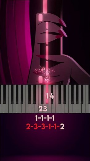 Intro from ADDICT (Easy Piano Tutorial) #hazbinhotel