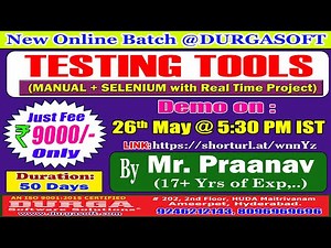 TESTING TOOLS Online Training @ DURGASOFT
