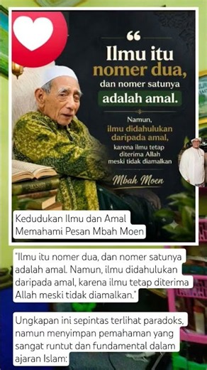 The Status of Knowledge and Deeds: Understanding Mbah Moen's Message_#shorts