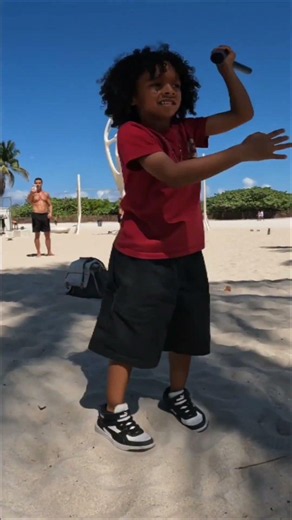 Epic Nunchuck Skills! Kid Kicks Butt on the Beach! #shorts