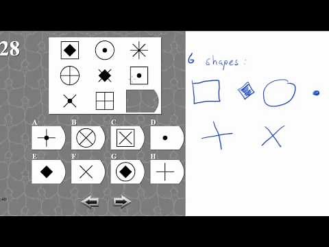 IQ TEST matrix 28 SOLVED AND EXPLAINED