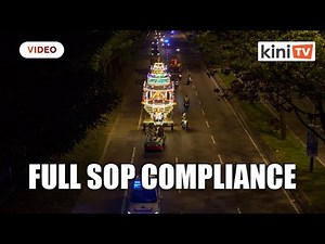 Deity of Lord Murugan arrives at Batu Caves with tight SOP, heavy police presence