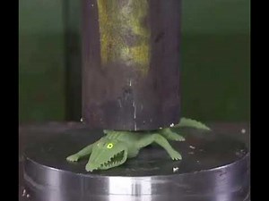 Alligator gets crushed by hydraulic press(GRAPHIC)
