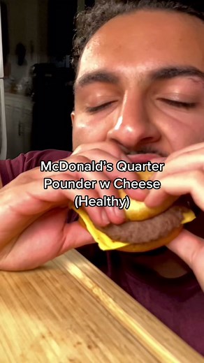 Quarter pounder w Cheese but HALF the calories 🤯 #icekarim #mcdonalds #cheeseburger #healthyrecipes #foodtiktok