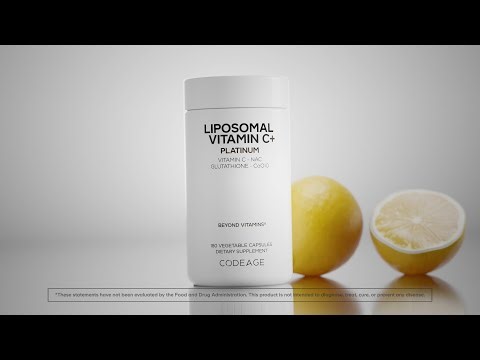 Vitamin C+ Platinum - Vitamin C with NAC, CoQ10, Zinc & Copper - Liposomal delivery - Codeage