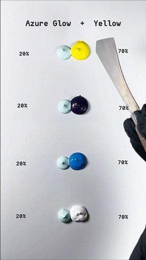 Dive into Color: Azure Glow Mixes and Matches. #colormixing