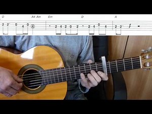 Let It Go - Frozen - Easy Guitar melody tutorial + TAB Guitar lesson