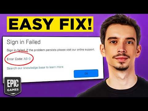 How To Fix Epic Games Error Code AS-3 (2026) - Step by Step Tutorial