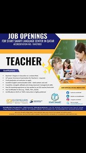 1.4K views | JOB OPENINGS for Start Smart Language Center in Qatar ...