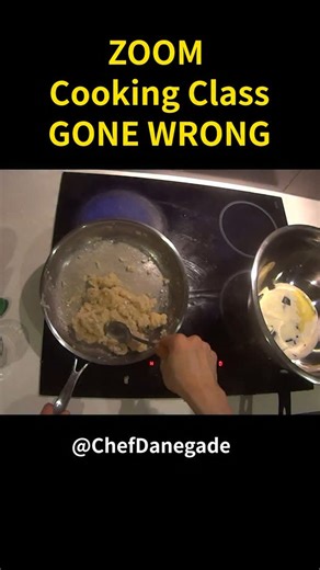 Chef Danegade on Instagram: "ZOOM Cooking Class GONE WRONG #funny #cooking #food #funnyreel"