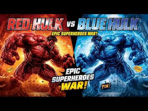 TEAM RED HULK VS TEAM BLUE HULK - EPIC SUPERHEROES WAR