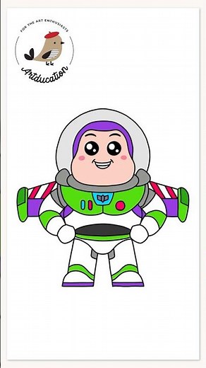 How To Draw Buzz Lightyear From Toy Story #artducation #howtodraw #buzzlightyear #drawing #shorts