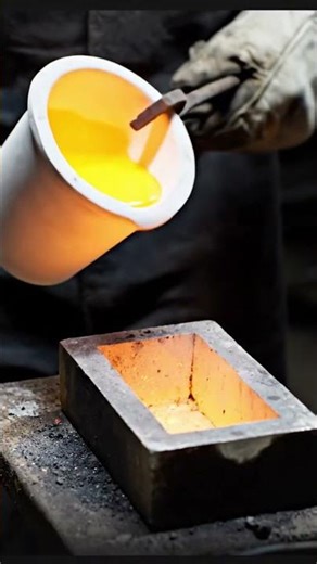 Can you guess how much this gold bar weighs? #asmr #gold