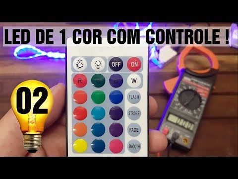 COMO FAZER E LIGAR FITA LED MONOCROMÁTICA COM CONTROLE REMOTO