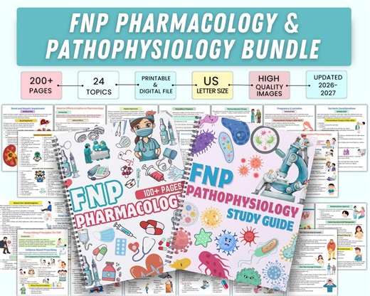 Advanced Pharmacology and Pathophysiology for FNP | Pathophysiology & Disease | Nursing Study Guides | PDF | 2026 Edition - Etsy