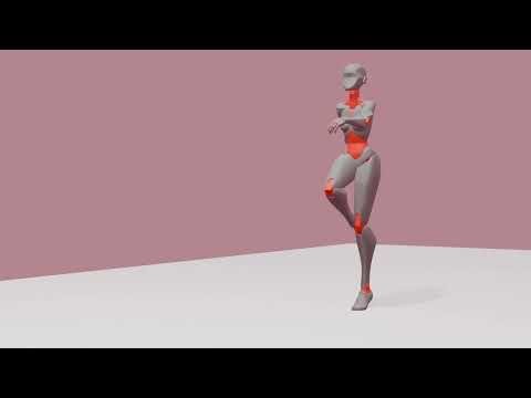 female skipping animation practice