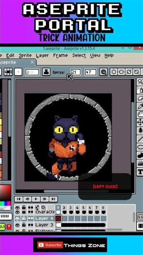 Tutorial: How to Create a MAGIC PORTAL in Aseprite (Pro PixelArt Tips) #Aseprite #pixelart #tips
