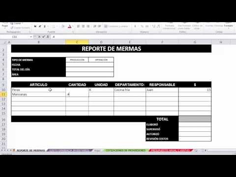 6 Calcular el valor de las mermas de operacion y producción
