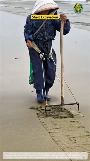 Treasures of the Shore: Seaside Shell Excavation Process 🐚🏖️