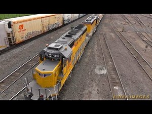 Building up a freight train at Green River