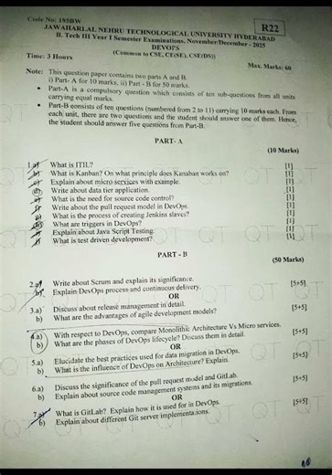 #r22 #exam #btech #devops#devops r22 imp qns#devops gunshot questions r22 btech jntuh