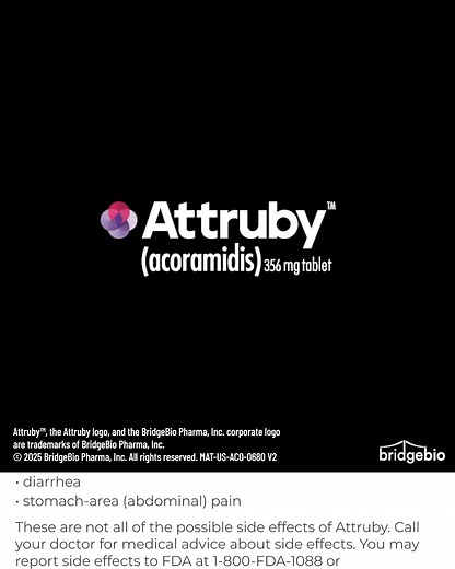 Please see Important Safety Information at Attruby.com/#ISI for Attruby™ (acoramidis) and Full Prescribing Information and Patient Information at Attruby.com/PI. #SponsoredbyAttruby It’s an honor to work with the BridgeBio team to raise awareness for ATTR-cardiac amyloidosis (ATTR-CM) and the help Attruby can give to those with the disease. Visit Attruby.com to learn more about the impact of this treatment. For US audiences only. | Morgan Freeman