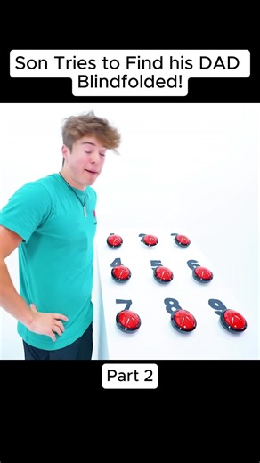 Son Tries to Find his DAD Blindfolded!