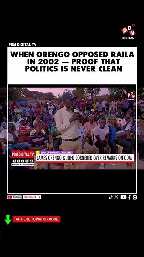 WHEN ORENGO OPPOSED RAILA IN 2002 — PROOF THAT POLITICS IS NEVER CLEAN #pdm #citizentv #odinga