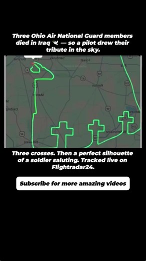 A Pilot Drew Three Crosses and a Saluting Soldier in the Sky — For Fallen Heroes 🕊️✈️