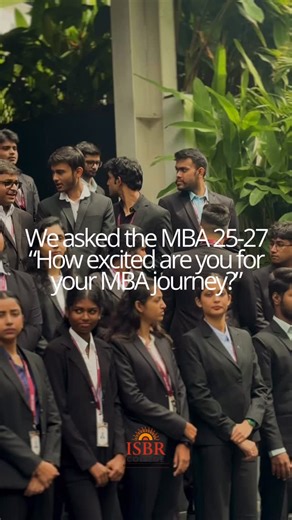 How exciting are you for your MBA journey? | ISBR Business School