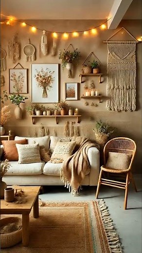 Cozy Boho Living Room Vibes 🌿 | Warm & Earthy Home Decor Inspiration