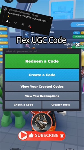 Flex UGC Code | #roblox #viralshort #redeecode #robloxedit #shortvideo #code #viral