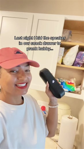 Snack Drawer Speaker Prank on Hubby | Ling and Lamb Couple Prank