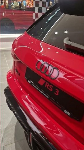 2026 Audi RS3 Sportback 400PS in Progressiv red with red brake calipers etc.