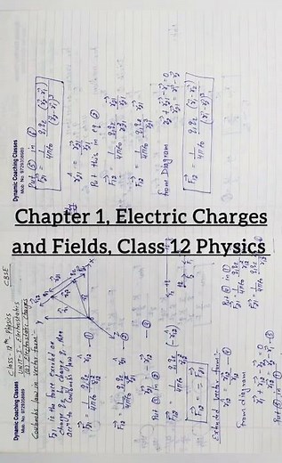 Chapter 1, Electric Charges and Fields, Class 12 Physics