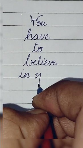 Believe in yourself| cursive writing| Motivational quote|