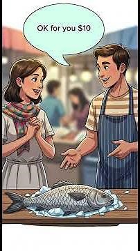 Learn English at the Market | Fish Seller & Customer Dialogue