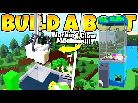 WORKING GIANT CLAW MACHINE IN Build a Boat!!!