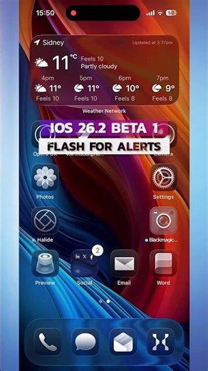 Visual Alerts - Flash For Alerts: iOS 26.2 Beta 1
