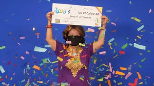 A woman who won a $60 million lottery said she got the winning numbers from her husband's dream