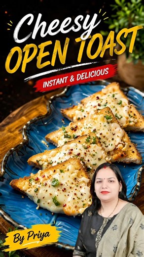 Cheese Open Toast Recipe 😍| Open Bread Toast Recipe #shorts #cheesetoast #foodshorts