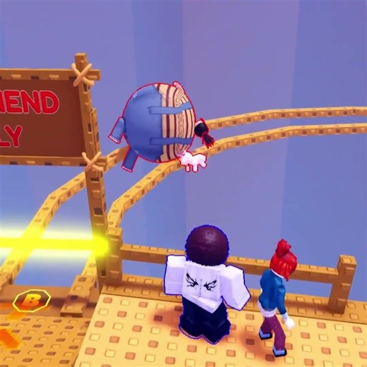 My daughter turned into a ball in Roblox.