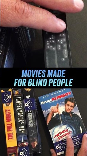 Movies Made For Blind People On VHS Tapes with Braille Labels