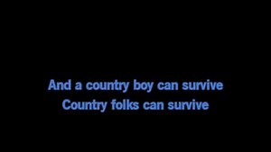 Karaoke A Country Boy Can Survive - Hank Williams, Jr. - CDG, MP4, KFN - Karaoke Version