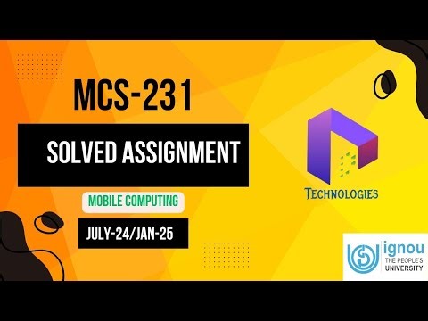 MCS-231 IGNOU Solved Assignment July-24/Jan2025 || MCA_NEW || Dalaltechnologies || WaveArt